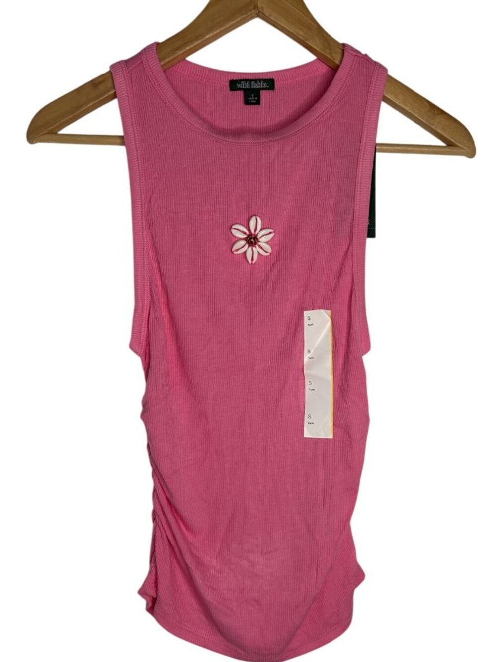 NWT Women's High Neck Tank Top - Wild Fable Pink S